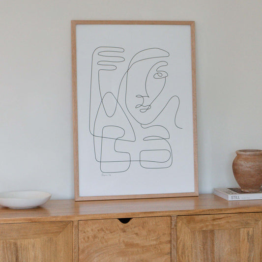 Papier HQ | ABSTRACT FACES PRINT