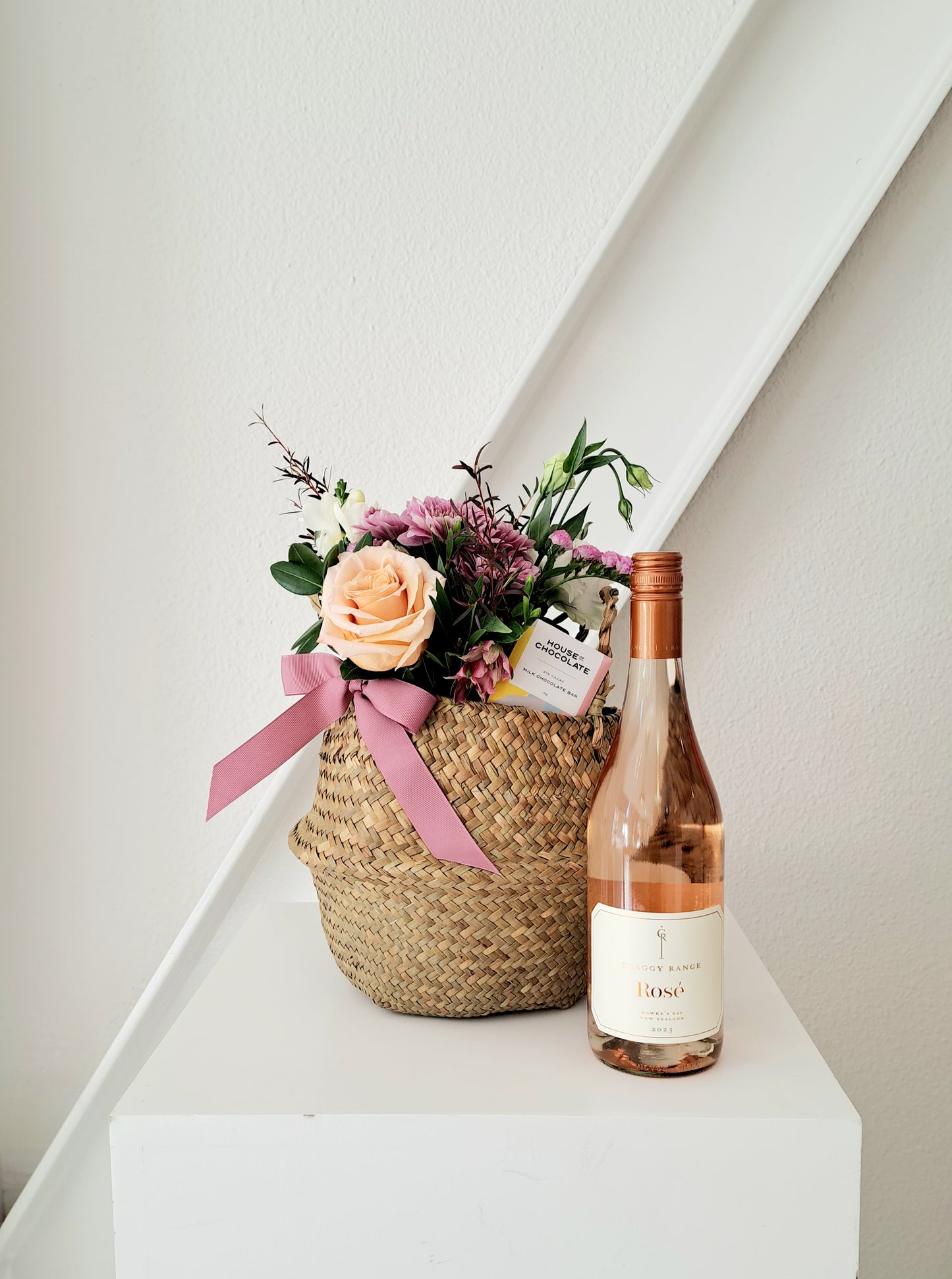 Mother's Day Round Basket | Blooms, Rose & Sweets